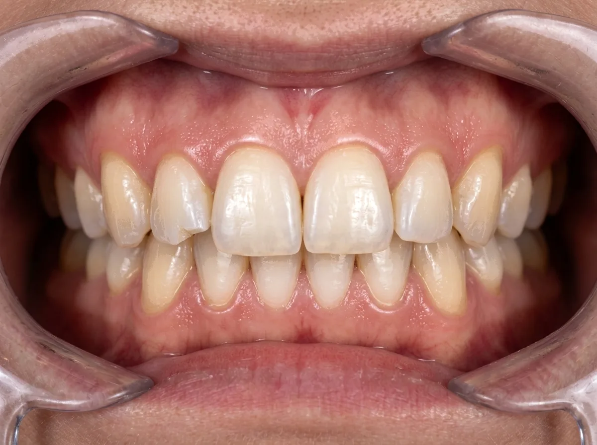 Same teeth on day 60 before food, still natural ivory